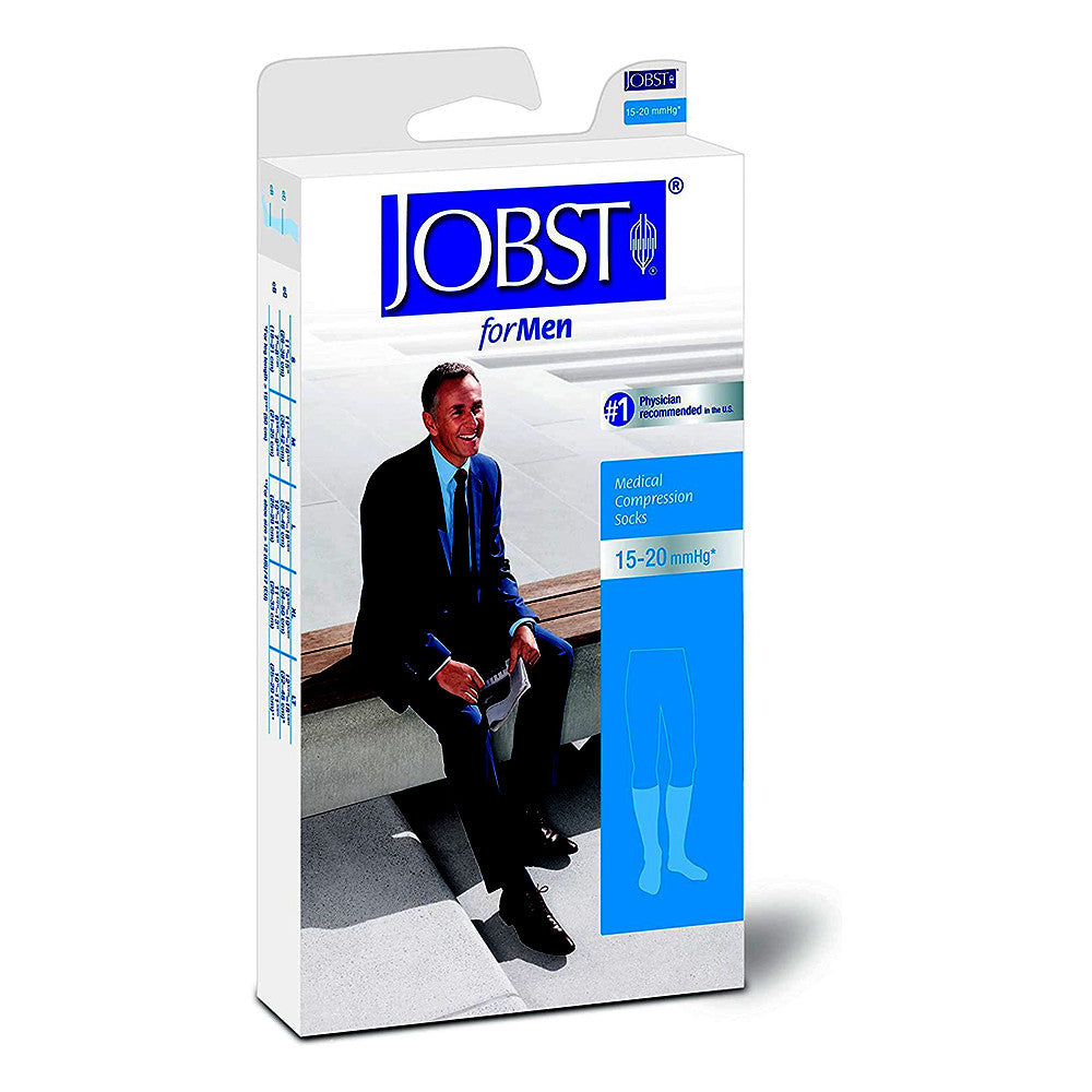 Jobst For Men Medical Compression Knee High Socks 15-20mmhg Pair, Black, 1 Ea